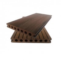 Fireproof Outdoor Laminate Engineered Wpc Decking Flooring Round Hollow Floor